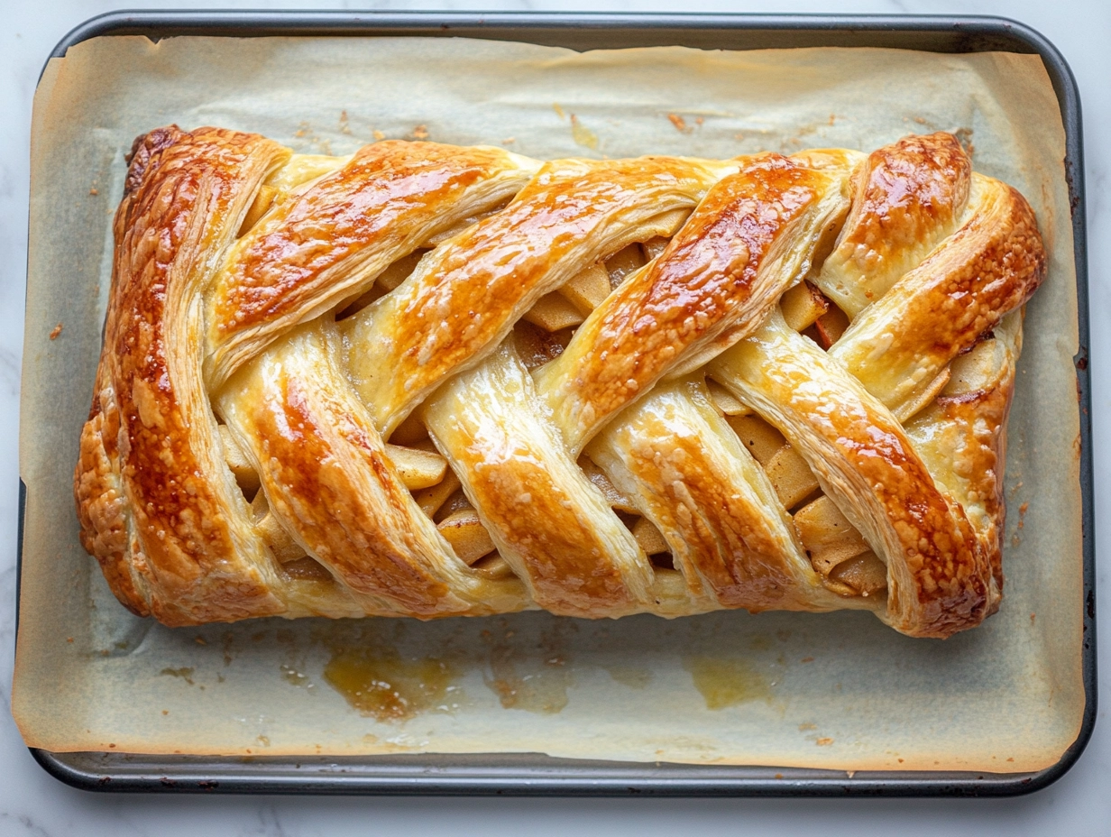 Apple Puff Pastry Braid Recipe (Perfect Weekend Treat)