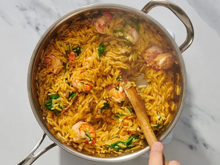 One-Pot Lemon Garlic Shrimp Orzo (Grab the recipe now)