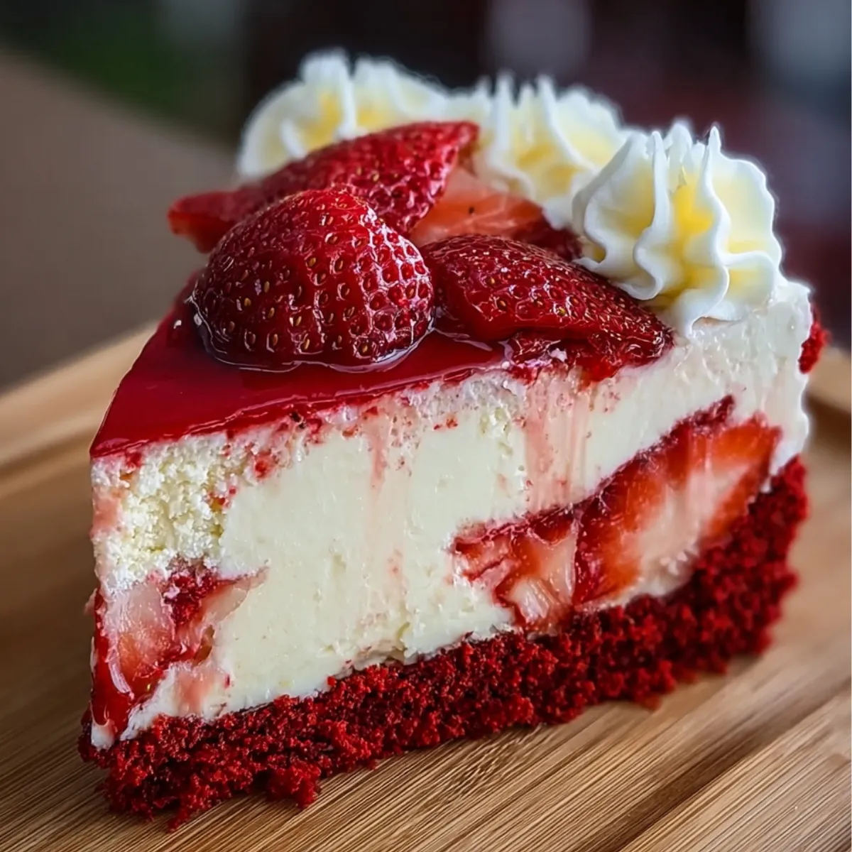 Easy Red Velvet Strawberry Cheesecake (Valentine’s Special)